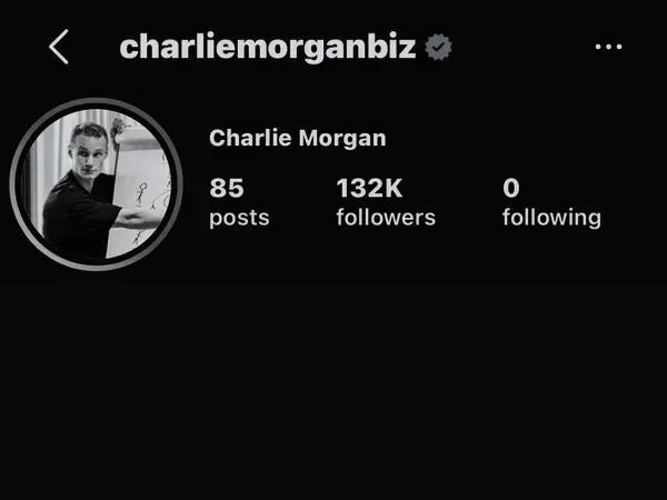 Charlie Morgan — Instagram profile