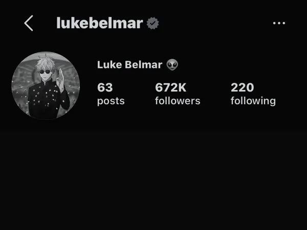 Luke Belmar — Instagram profile